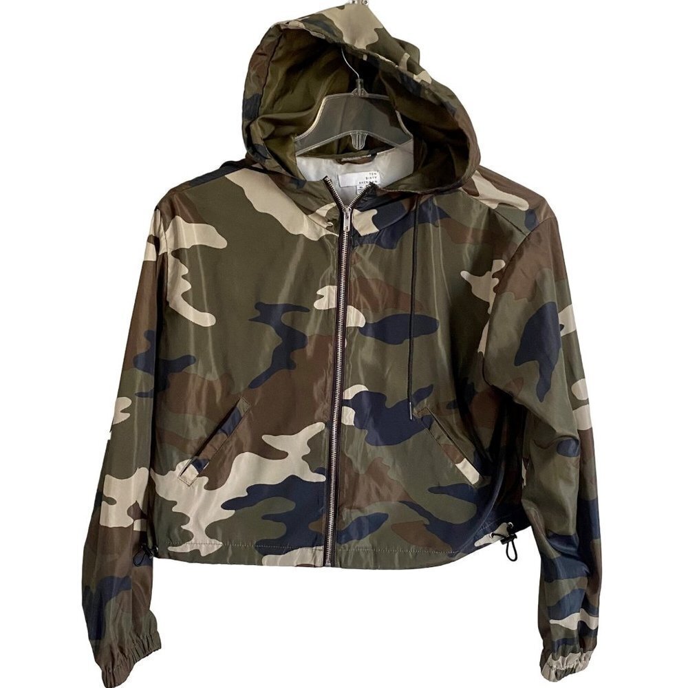 Ten Sixty Sherman Cropped Camo Windbreaker Jacket XL